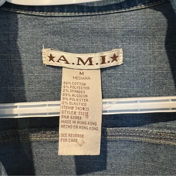 Vintage Medium A.M.I. Denim Jean Jacket - Picture 2 of 5